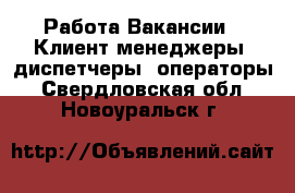 Работа Вакансии - Клиент-менеджеры, диспетчеры, операторы. Свердловская обл.,Новоуральск г.